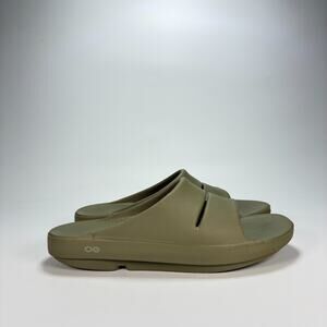 OOFOS OOahh Tactical Green Comfort Recovery Sport Slide Sandals Men's Size 11